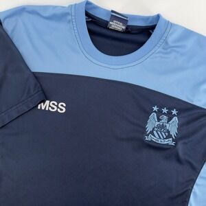 Manchester City FC Training Shirt Navy Sky Blue MCFC Official Merchandise XL
